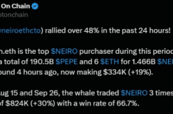 NEIRO 鲸鱼大举买入，或将迎来 50% 的上涨！